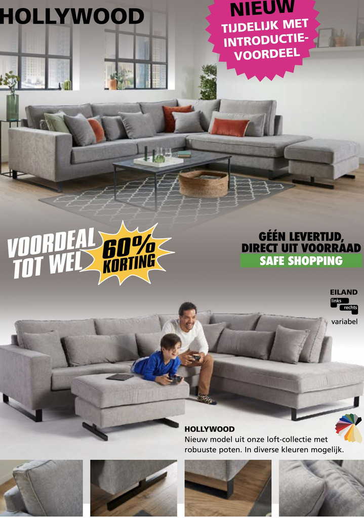 HOLLYWOOD aanbieding bij Seats and Sofas
