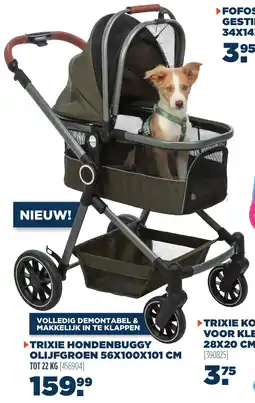 Van der Meer TRIXIE HONDENBUGGY OLIJFGROEN aanbieding