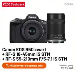 Kamera Express Canon EOS R50 Zwart aanbieding