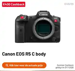 Kamera Express Canon EOS R5 C body aanbieding