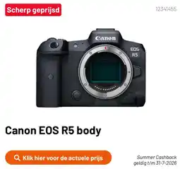 Kamera Express Canon EOS R5 body aanbieding