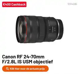 Kamera Express Canon RF 24-70mm F/2.8L IS USM objectief aanbieding