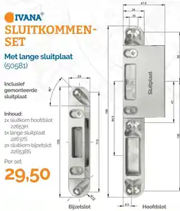 Ivana Ivana sluitkommenset met lange sluitplaat (50581) aanbieding