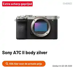 Kamera Express Sony A7C II Body Zilver aanbieding