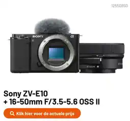 Kamera Express Sony ZV-E10 + 16-50mm F/3.5-5.6 OSS II aanbieding