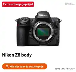 Kamera Express Nikon Z8 body aanbieding