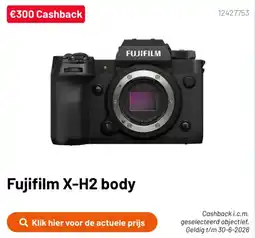 Kamera Express Fujifilm X-H2 body aanbieding