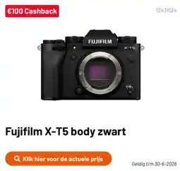 Kamera Express Fujifilm X-T5 body zwart aanbieding