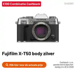 Kamera Express Fujifilm X-T50 body zilver aanbieding