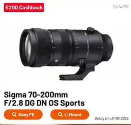 Kamera Express Sigma 70-200mm F/2.8 DG DN OS Sports aanbieding