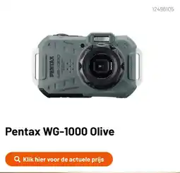 Kamera Express Pentax WG-1000 Olive aanbieding