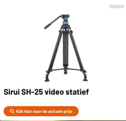Kamera Express Sirui SH-25 video statief aanbieding