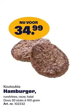 Bidfood Koutoubia Hamburger aanbieding