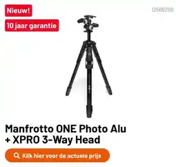 Kamera Express Manfrotto ONE Photo Alu + XPRO 3-Way Head aanbieding