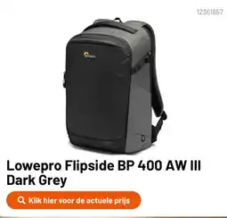 Kamera Express Lowepro Flipside BP 400 AW III Dark Grey aanbieding