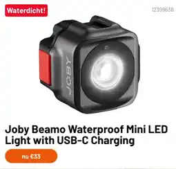 Kamera Express Joby Beamo Waterproof Mini LED Light with USB-C Charging aanbieding
