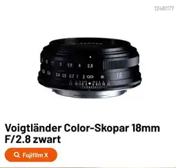 Kamera Express Voigtländer Color-Skopar 18mm F/2.8 zwart aanbieding