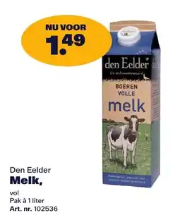Bidfood Den Eelder melk aanbieding