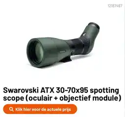 Kamera Express Swarovski ATX 30-70x95 spotting scope (oculair + objectief module) aanbieding