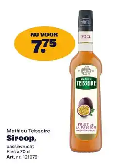 Bidfood Mathieu Teisseire Siroop aanbieding