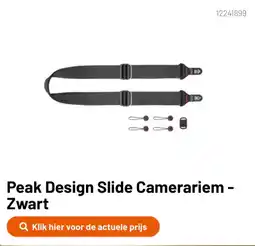 Kamera Express Peak Design Slide Camerariem - Zwart aanbieding