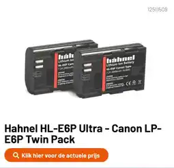 Kamera Express Hahnel HL-E6P Ultra - Canon LP-E6P Twin Pack aanbieding