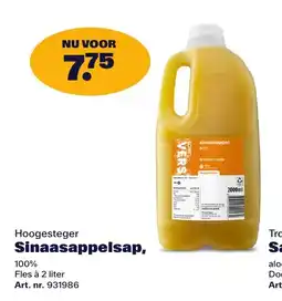 Bidfood Hoogsteger Sinaasappelsap aanbieding