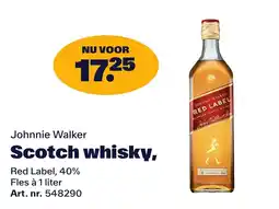 Bidfood Johnnie Walker Scotch whisky, Red Label aanbieding