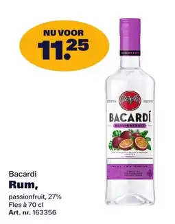Bidfood Bacardi Rum, passionfruit aanbieding