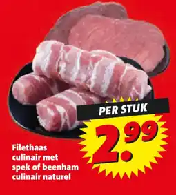 Boni Filethaas culinair met spek of beenham culinair naturel aanbieding