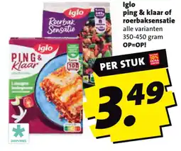 Boni iglo ping & klaar of roerbaksensatie aanbieding