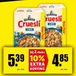 Boni Quaker Cruesli aanbieding