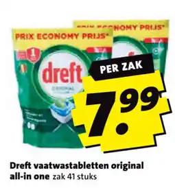 Boni Dreft vaatwastabletten original all-in one aanbieding
