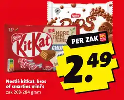 Boni Nestlé kitkat, bros of smarties mini's aanbieding