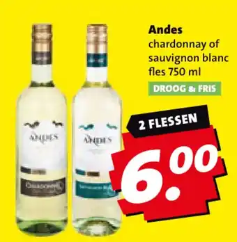 Boni Andes chardonnay of sauvignon blanc aanbieding