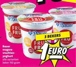 Boni Bauer magere vruchten-yoghurt aanbieding