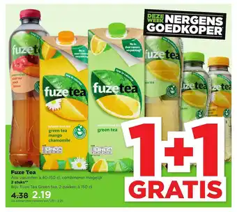 PLUS Fuze Tea 1+1 Gratis aanbieding