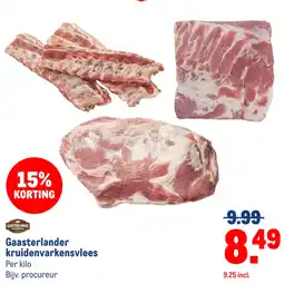 Makro Gaasterlander kruidenvarkensvlees aanbieding