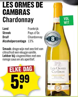 Dirck 3 Les Ormes de Cambreas Chardonnay aanbieding