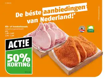 Poiesz Rib- of haaskarbonade per kilo aanbieding