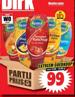 Dirck 3 Remia saus aanbieding