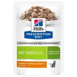 Pets Place Hill's Prescription Diet Metabolic Weight Management Maaltijdzakjes - Kattenvoer - Kip 12x85 g aanbieding