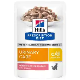 Pets Place Hill's Prescription Diet C/D Multicare Urinary Care Maaltijdzakjes - Kattenvoer - Zalm 12x85 g aanbieding