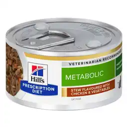 Pets Place Hill's Prescription Diet Metabolic Weight Management Stoofpotje Blik - Kattenvoer - Kip Groente 82 g aanbieding