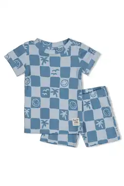Wehkamp Feetje shortama Chase Check blauw aanbieding
