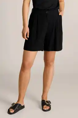 Wehkamp Ivy Beau regularwaist bermuda short zwart aanbieding