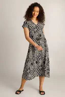 Wehkamp Ivy Beau midi jurk zwart aanbieding