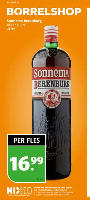 Poiesz Sonnema berenburg fles a 1,5 liter aanbieding