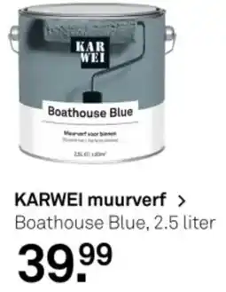 Karwei KARWEI muurverf Boathouse Blue aanbieding
