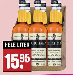 Dirck 3 Scotchman Whisky HELE LITER aanbieding